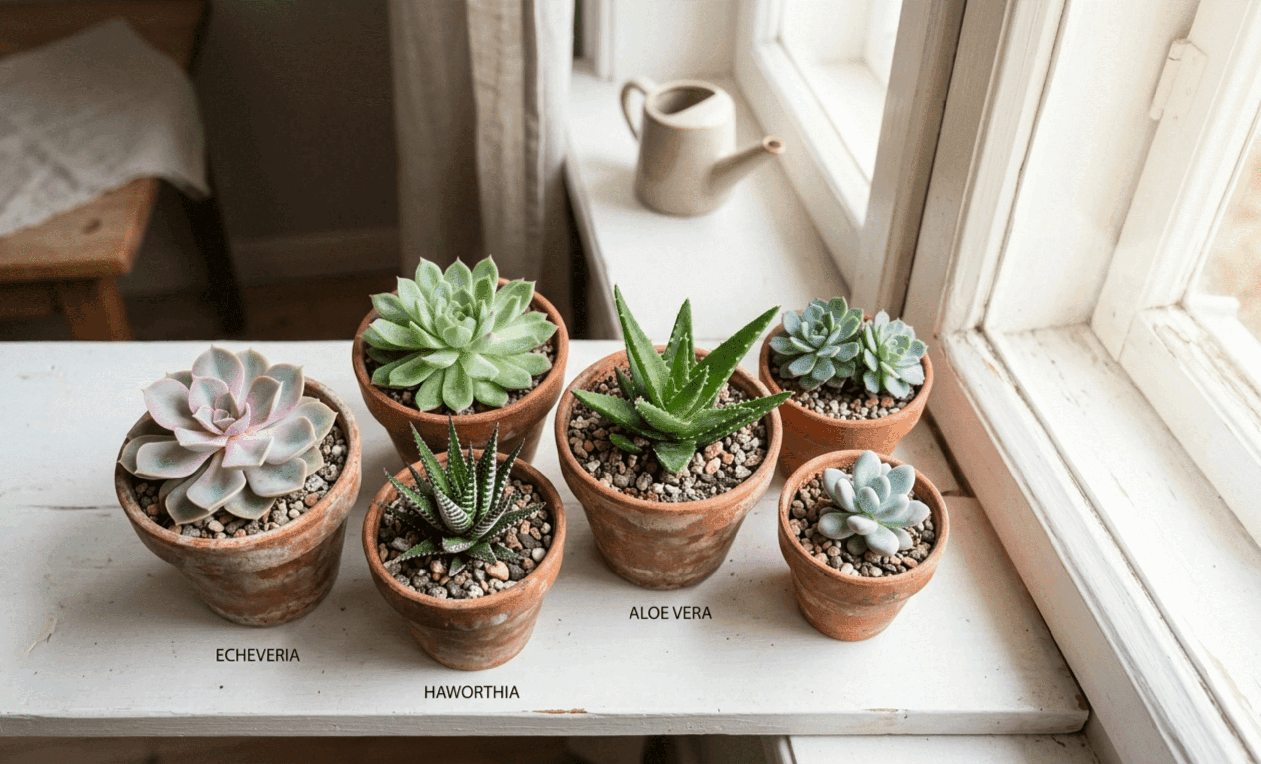 Sukulentai pradedantiesiems: 10 gražiausių ir lengviausių rūšių