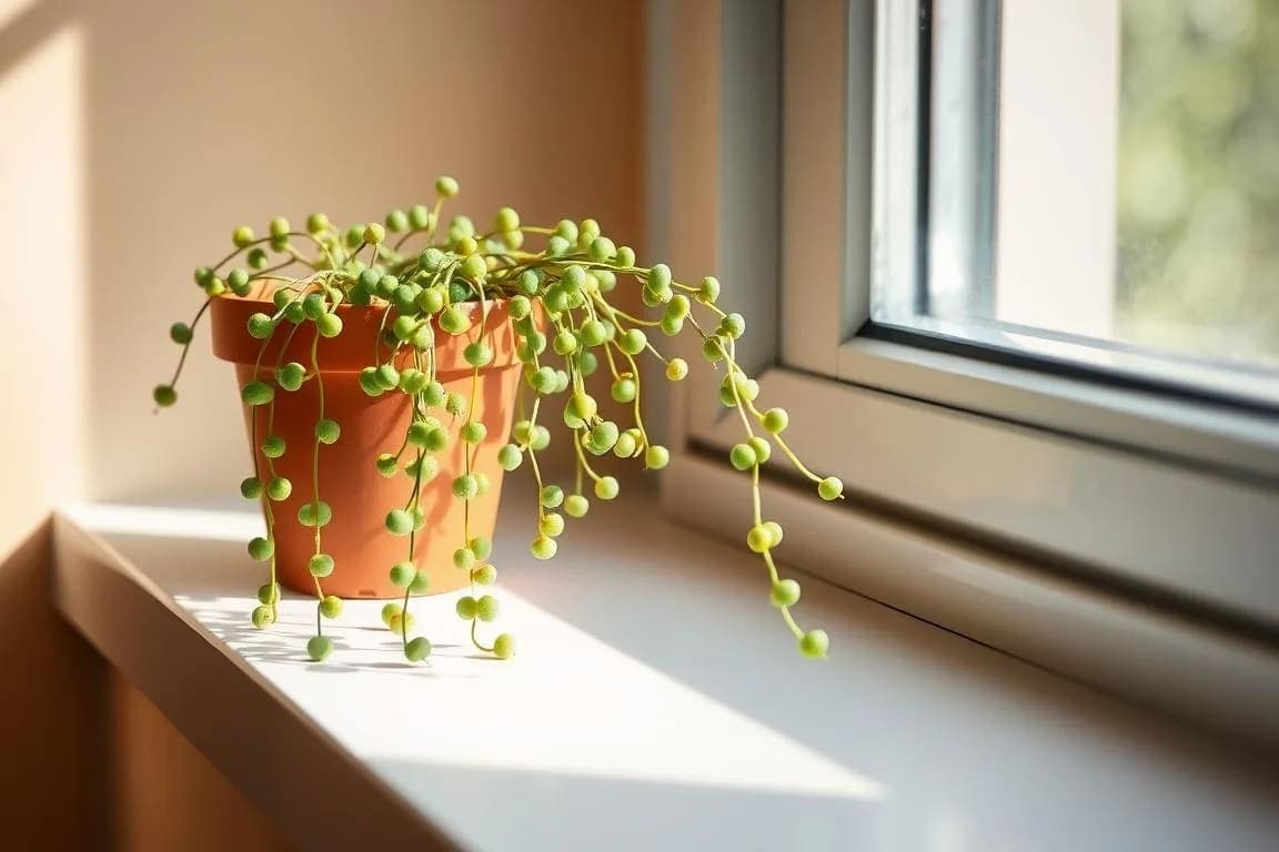 String of pearls (žirnių augalas): priežiūra ir kaip nepaleisti džiūti